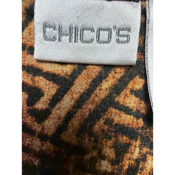 Chicos Women's Tribal Print Long-Sleeve Top Size XL - Picture 5 of 6